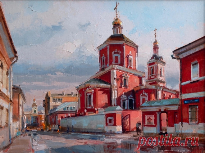 Алексей Шалаев. Петропавловский переулок. Храм Петра и Павла у Яузских ворот, подворье Сербской православной церкви.