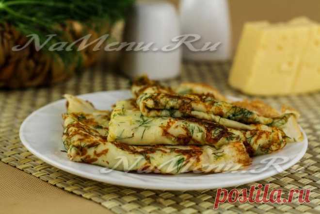 Сырные блины с зеленью: просто, быстро и вкусно