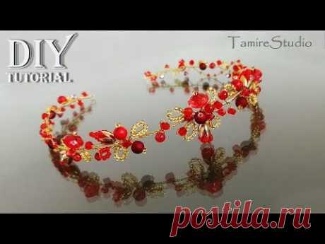 DIY Ideas Easy Tiara Crown with beads Tutorial Do it yourself/Тиара Корона сделай сам ✨TamireStudio✨