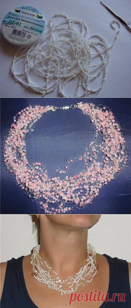 Бисер + леска + крючок получается Воздушка! - Ярмарка Мастеров - ручная работа, handmade