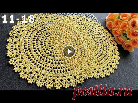 Очень простая салфетка крючком, Дризелла, 11-18, для сервировки Простая салфетка крючком для сервировки Диаметр- 41 см; Крючок - 3 мм; Пряжа - 100% хлопок, 150 м / 100 г. ___________________________________________...