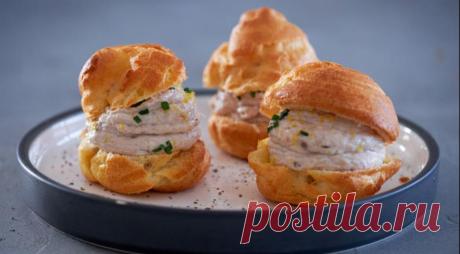 Профитроли со скумбрией и сливочным сыром — Фактор Вкуса