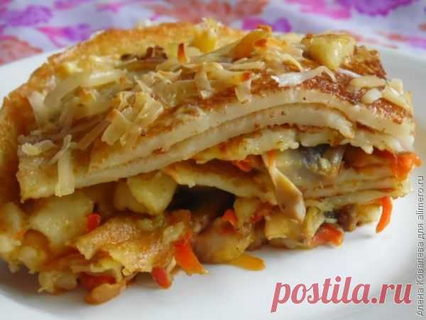 👌 Лазанья из блинов с грибами, рецепты с фото В своей семье я стараюсь к каждому празднику готовить традиционные блюда. На Рождество Христово — обязательно 12 постных блюд, на Пасху — крашу яйца, а вот к Масленице пеку блины....