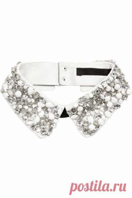 (87) Karl | Embellished cotton collar | Beaded collars