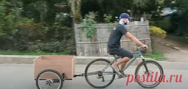 Моторизированный прицеп для велосипеда Ох уж эти путешественники туристы на велосипедах. Крутят педали, за плечами не один десяток кг. снаряжения и маршрут не один десяток километров. А многое надо, ведь в основном путь проложен не по автотрассам, а по заповедным местам. Многие стали применять велосипедные прицепы, можно больше взять