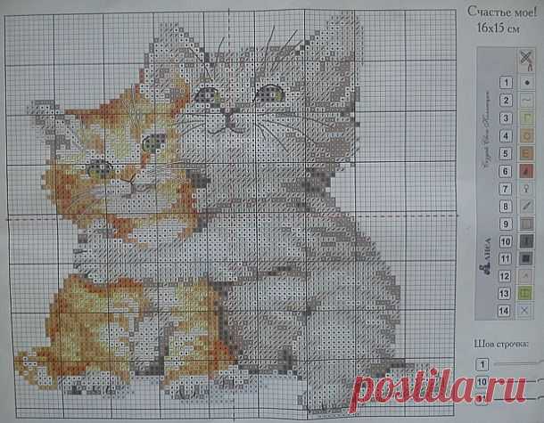 Котята / Вышивка / Схемы вышивки крестом