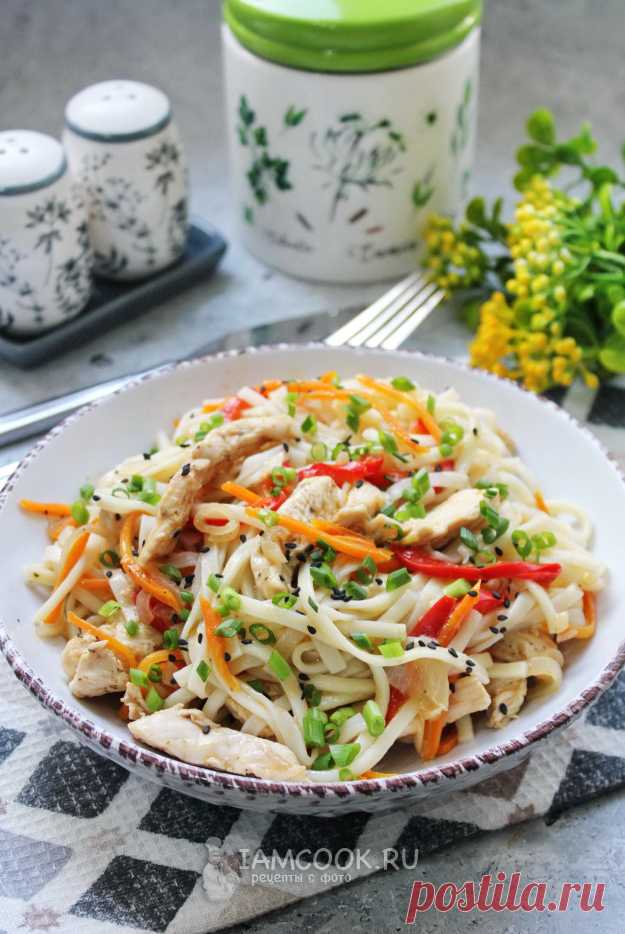 Удон с курицей в кисло-сладком соусе — рецепт с фото пошагово