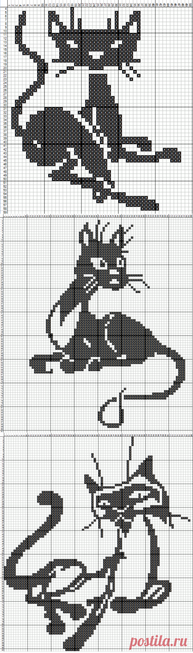 Двадцать кошек.Филейные схемы.