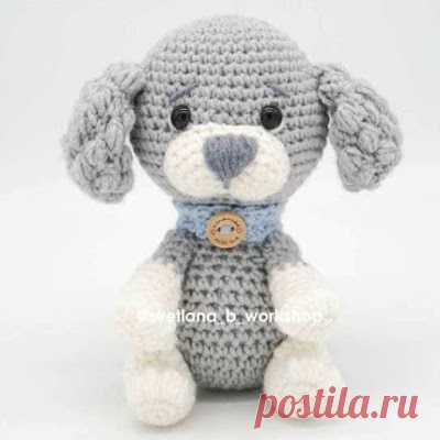 1000 схем амигуруми на русском: Песик ушки шишечками