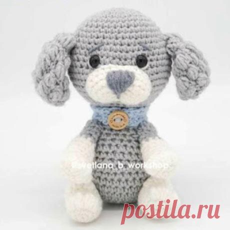 1000 схем амигуруми на русском: Песик ушки шишечками