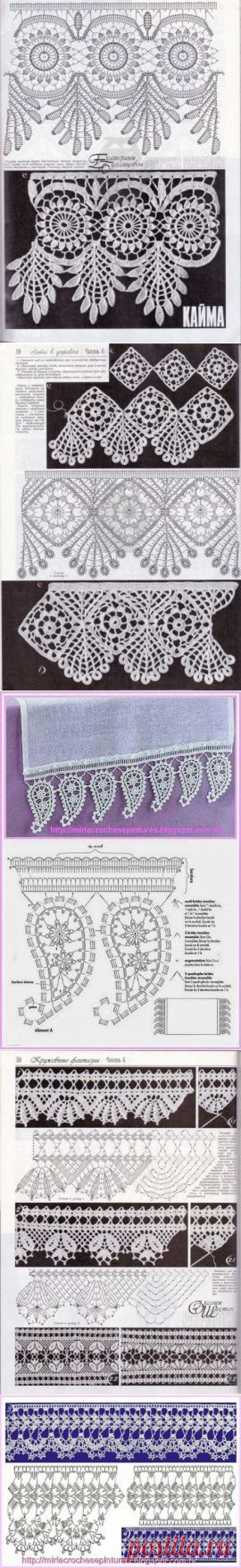 Широкая кайма крючком. | Any new stitches that inspire me