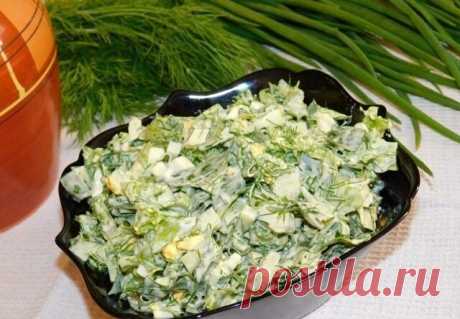 Легкий летний салатик со щавелем и зеленью

Ингредиенты:

Щавель — 1 пучок
Укроп — 1 пучок
Лук зеленый — 1 пучок
Салат листовой — 1 пучок
Огурец — 1–2 шт.
Яйцо — 2 шт.
Сметана — 50 г

Приготовление:

1. Подготовьте все необходимые ингредиенты. Зелень и огурцы помойте, яйца отварите вкрутую.
2. Мелко нарежьте укроп и зеленый лук.
3. Добавьте нарезанный щавель.
4. Нарежьте огурцы.
5. Добавьте нарезанные листья салата и яйца. Заправьте салат сметаной и хорошо перемешайте.
6. ...