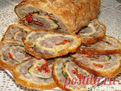 Рулет из сыра с мясным фаршем (закуска) - Простые рецепты Овкусе.ру