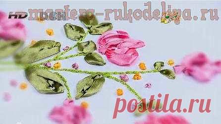 Мастера рукоделия - рукоделие для дома. Бесплатные мастер-классы, фото и видео уроки - Мастер-класс по вышивке лентами: Душистый горошек