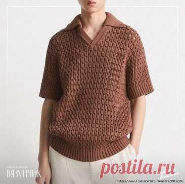 Мужская футболка с воротником поло.