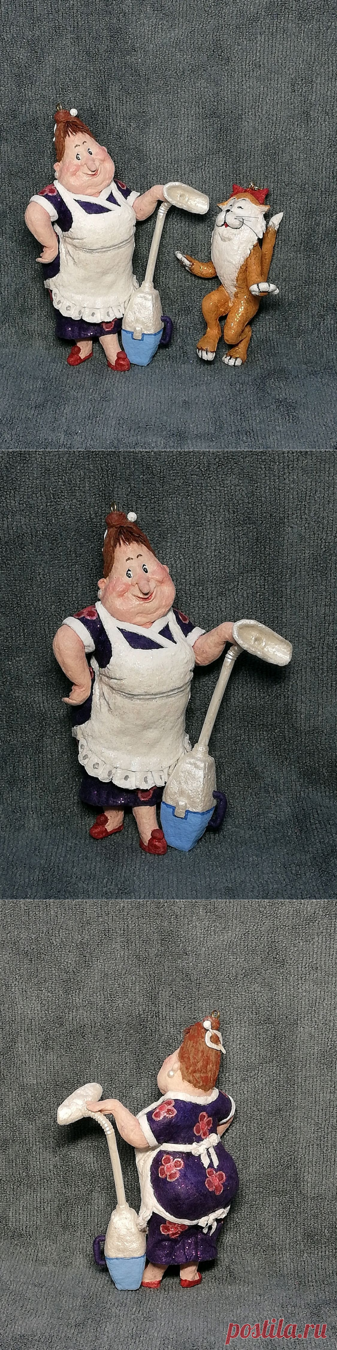 Фрекен Бок и её любимица кошка Матильда, ватные елочные игрушки – купить на Ярмарке Мастеров – N81JARU | Мини фигурки и статуэтки, Москва