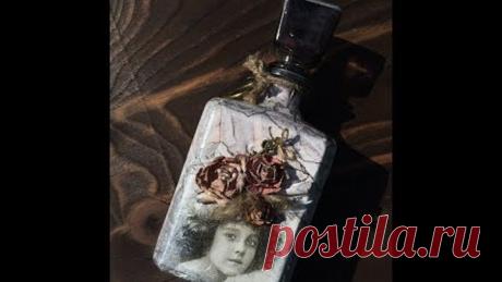 Декорирование бутылки. Имитация камня. (Decoration of a bottle. Imitation stone).