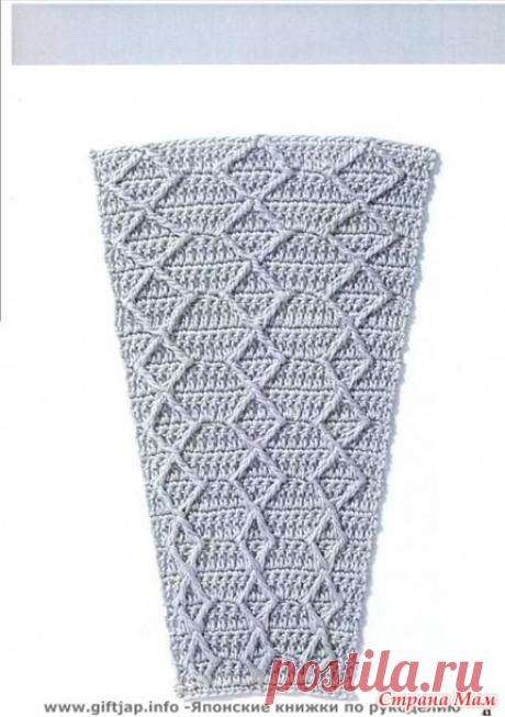 Схемы узоров для расширения полотна, для платьев, юбок и круглой кокетки (крючок) 3 - Вязание - Страна Мам