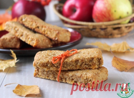Овсяные батончики с курагой и яблоком Кулинарный рецепт