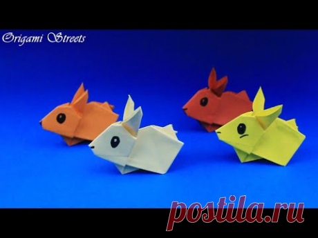 Как сделать оригами зайчика из бумаги