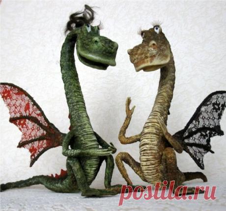 Дракончики из папье-маше. Мастер-класс