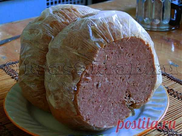 Домашняя молочная колбаса..