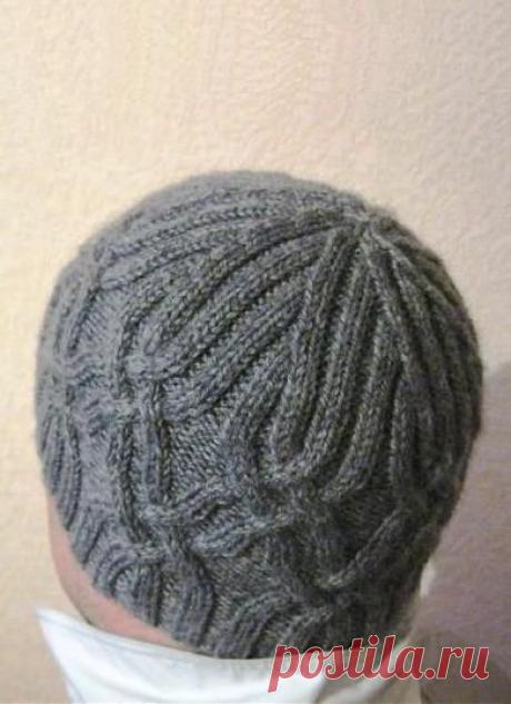 Вязаная мужская шапка спицами | Knitting- cluB         Вязание для Вас спицами и крючком