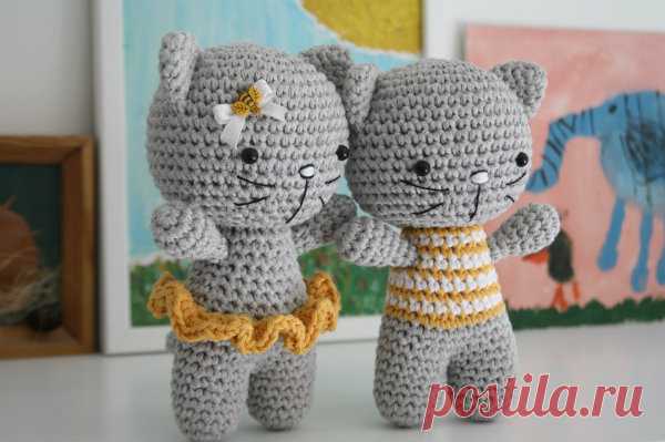 Котята амигуруми - как связать игрушечных котят крючком