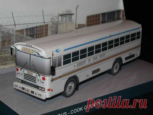 Sheriff's bus - Cook County - Paperdiorama - Donwload Free Paper Model