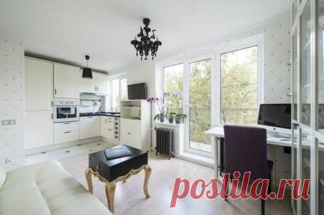 Интерьер однокомнатной квартиры в панельной пятиэтажке площадью 31 кв.м