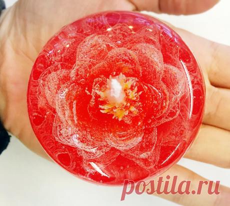 Vela de gelatina de flores | ALMA DE ARCO IRIS por temperatura del agua caliente: Clase de velas y Tienda de velas en Osaka