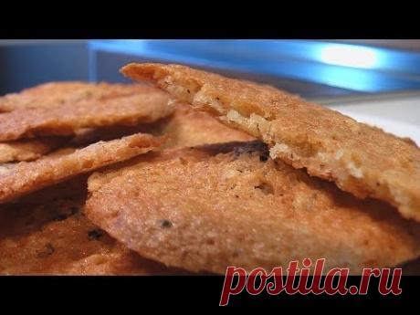 Тонкое овсяное печенье . Очень вкусно!