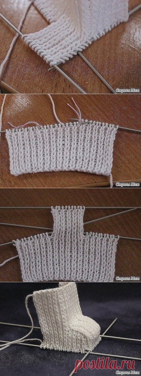 ​Пинетки на двух спицах — Сделай сам, идеи для творчества - DIY Ideas