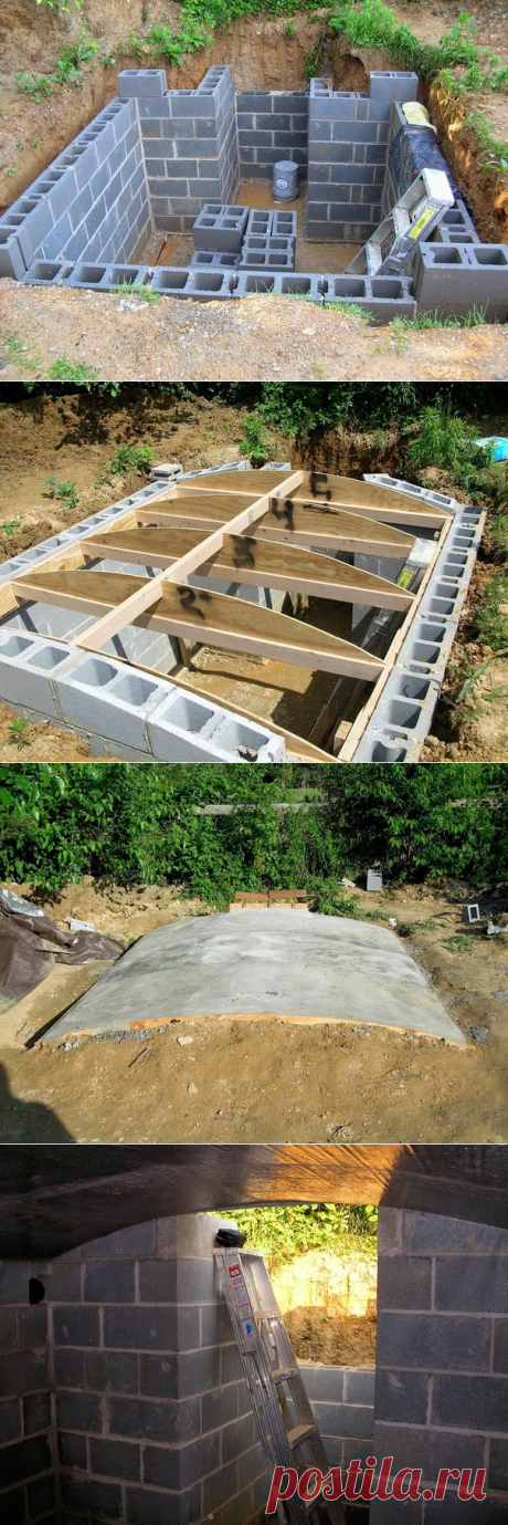 Погреб на даче своими руками