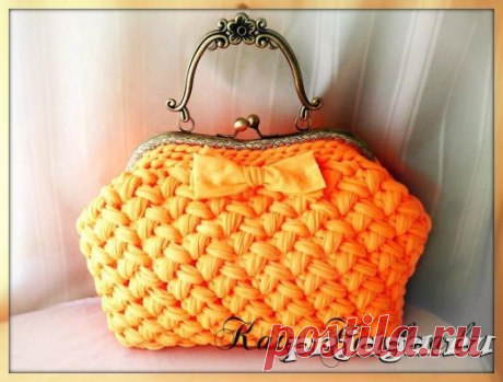 Сумочки крючком из ленточной пряжи