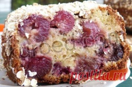 РЕЦЕПТЫ | Овсяный пирог с черешней