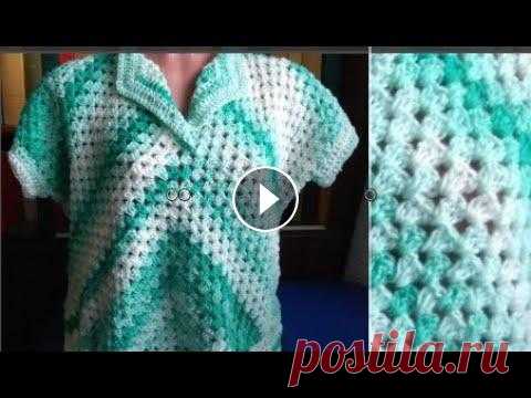 Продолжаем вязать кофточку из 2 половинок квадрата Часть 2 Продолжаем вязать крючком кофточку из двух половинок квадрата, которую мы с вами начали в прошлом МК. Вяжется она довольно просто и любительницам квад...