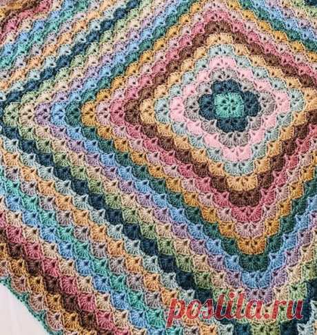 Beautiful shells blanket - Crochet Easy Patterns