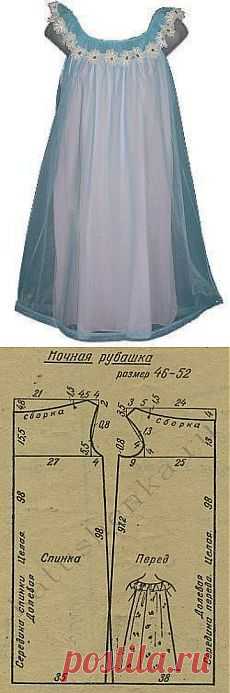 Выкройки ночных рубашек.