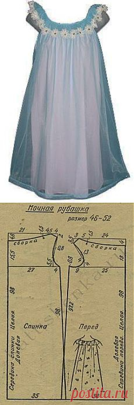 Выкройки ночных рубашек.