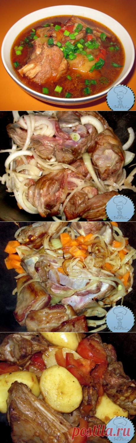 Шурпа из свиных ребрышек