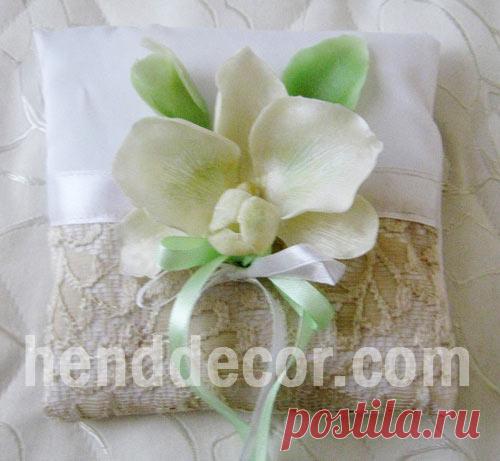 Подушечка для колец с орхидеей - Калейдоскоп декора