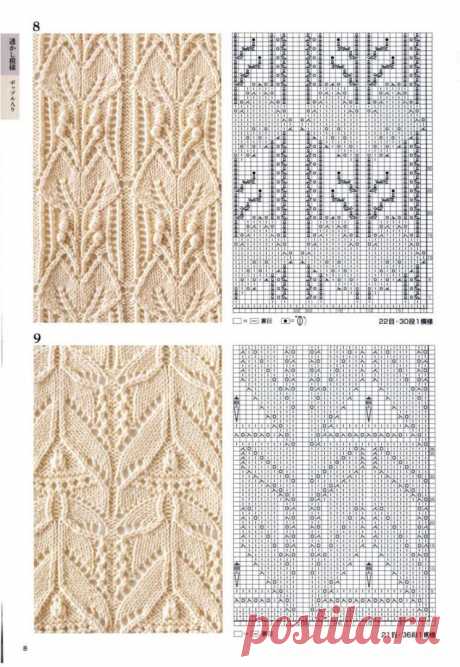 Узоры спицами схемы и описание (УЗОРЫ СПИЦАМИ) — Журнал Вдохновение Рукодельницы