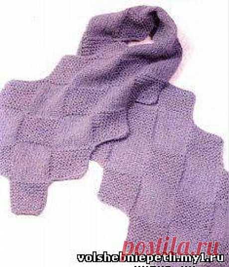 Шарфик диагональной шахматкой.