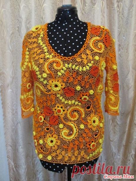 Кофточка "Осенние цветы" - Вязание - Страна Мам