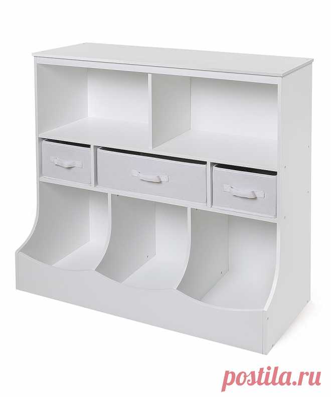 White Triple-Basket Storage Bin | zulily