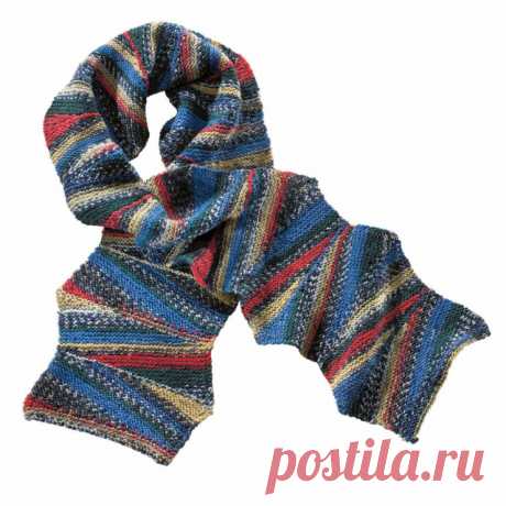 Шарф укороченными рядами