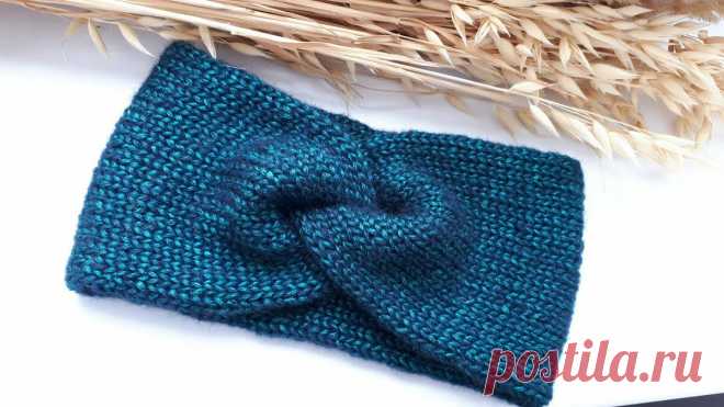 Красивая и простая в исполнении повязка на голову ➡dzen.ru/...a08 | Luba Lace вязание спицами и крючком | Дзен