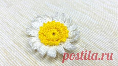 Мастер-класс по вязанию крючком цветка ромашки. | Повязули. Вязание крючком и вязание С2С. | Яндекс Дзен