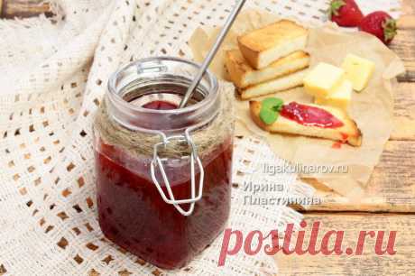 Рецепт клубничного джема с пошаговыми фото от Лиги Кулинаров.